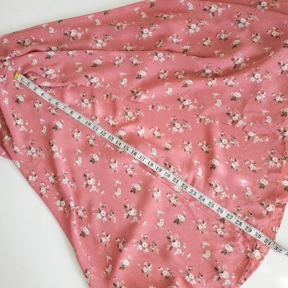 Reformation Trista Ruffle Sleeve Open Back Dress in Marlene NWT - Picture 11 of 13